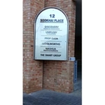 Stainless Steel Glass Directory Sign